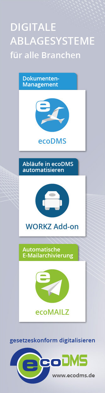 ecoDMS ist das digitale Archiv.
